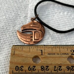Copper Eagle Yunkws Pendant Necklace with Black Cord